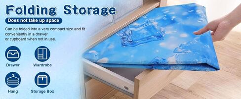 Summer Pet Cooling Ice Pad，Suitable for Cat and Dog Cooling Pads，A Must-Have Pet Mat for Beaches, Camping, and Travel (Off White, Small) in Saudi Arabia