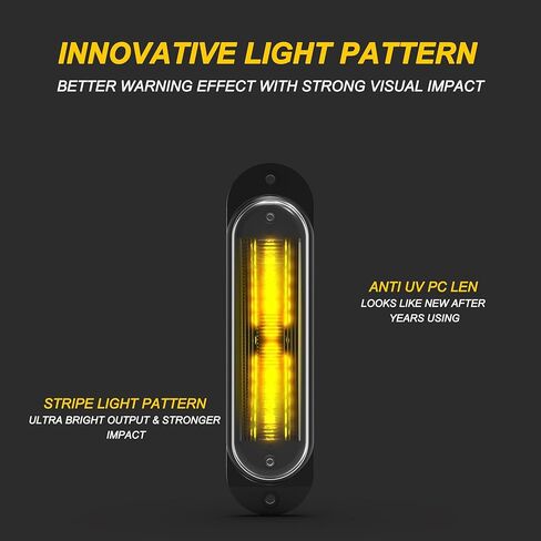 مصابيح العنبر الأبيض القوية للشاحنات مع ميزة المزامنة فائقة السطح النحيف Mount Mount Grille تحذير مجموعة ضوء وميض طقم in Kuwait