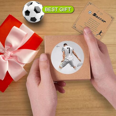 6pcs C.R No.7 Soccer Sports Bracelets Set Set ، Number.7 Titanium Steel Stelectible Wristband ، No.7 Soccer Star Necklace ، Number. in Saudi Arabia