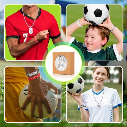 6pcs C.R No.7 Soccer Sports Bracelets Set Set ، Number.7 Titanium Steel Stelectible Wristband ، No.7 Soccer Star Necklace ، Number. in Saudi Arabia