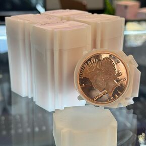 LOT of 100 X 1 oz Copper Peace Dollar 1921 w/Eagle Back LOC BL1 in Saudi Arabia