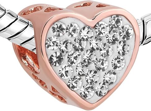 Roy Lopez MOM Love Heart Charm Bead for Bracelet in Saudi Arabia