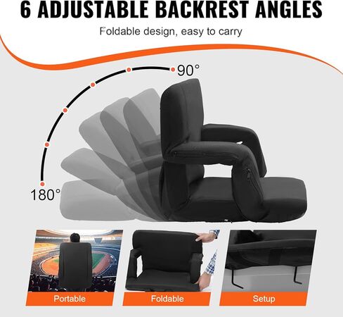 Happybuy Double Heated Stadium Seat with Back Support, 3-Level Heating Padded Bleacher Chair with Cupholder for Sports, Camping, Concerts in Saudi Arabia