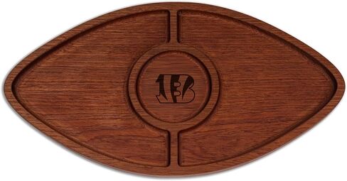 The Memory Company | Licensed NFL Acacia Football with Round Center Serving Board in Saudi Arabia