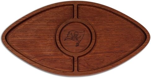 The Memory Company | Licensed NFL Acacia Football with Round Center Serving Board in Saudi Arabia