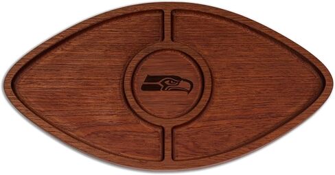 The Memory Company | Licensed NFL Acacia Football with Round Center Serving Board in Saudi Arabia