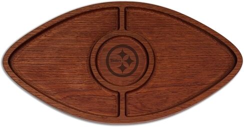 The Memory Company | Licensed NFL Acacia Football with Round Center Serving Board in Saudi Arabia