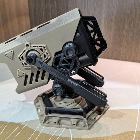 Military Style 3D Printed Pen Holder, Adjustable Desk Organizer with Clicking Lock Mechanism, PETG Material, Purple and Orange (Blue) in Kuwait