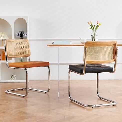 Office Chair Scandinavian Woven Rattan Chair Household Dining Table Chair Antique Dining Chair Study Living Room Backrest Chair Home Office Desk Chairs in Saudi Arabia