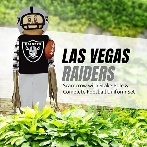 NFL Philadelphia Eagles Scarcrow مع Pole Stake and Complete Football Usiform Set - 60 "× 12" × 3.5 "زخرفة رياضية في الهواء الطلق مثالية للساحة الأمامية أو الحديقة أو الخلفي in Kuwait
