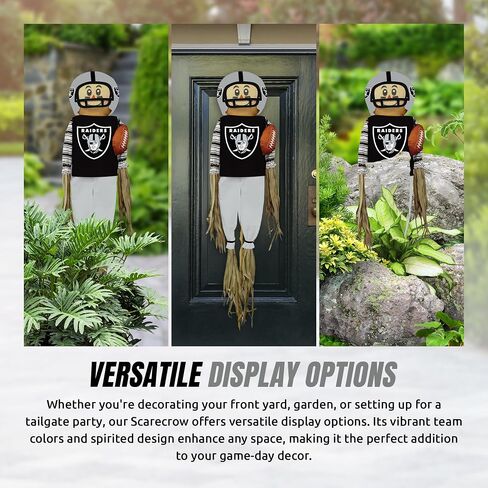 NFL Philadelphia Eagles Scarcrow مع Pole Stake and Complete Football Usiform Set - 60 "× 12" × 3.5 "زخرفة رياضية في الهواء الطلق مثالية للساحة الأمامية أو الحديقة أو الخلفي in Kuwait