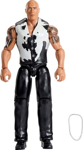 Mattel WWE The Rock Action Figure ، سلسلة الأحداث الرئيسية رقم 156 ، نجمًا قابلاً للتحصيل بحجم 6 بوصات مع 14 نقطة مفصلية وإطلالة تشبه الحياة in Saudi Arabia