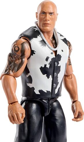 Mattel WWE The Rock Action Figure ، سلسلة الأحداث الرئيسية رقم 156 ، نجمًا قابلاً للتحصيل بحجم 6 بوصات مع 14 نقطة مفصلية وإطلالة تشبه الحياة in Saudi Arabia