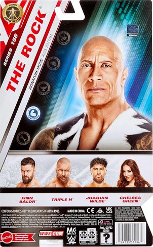 Mattel WWE The Rock Action Figure ، سلسلة الأحداث الرئيسية رقم 156 ، نجمًا قابلاً للتحصيل بحجم 6 بوصات مع 14 نقطة مفصلية وإطلالة تشبه الحياة in Saudi Arabia
