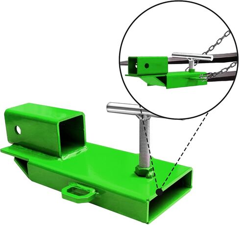 Forklift Trailer Hitch Attachment, 2 Inch Hitch Receiver Pallet Fork Trailer Towing Adapter with Safety Chain,1PC(Black) in Kuwait