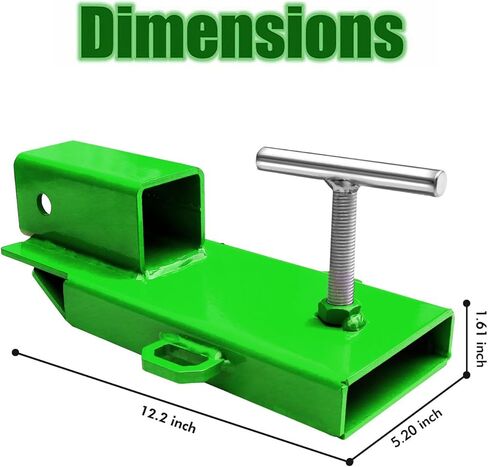 Forklift Trailer Hitch Attachment, 2 Inch Hitch Receiver Pallet Fork Trailer Towing Adapter with Safety Chain,1PC(Black) in Kuwait