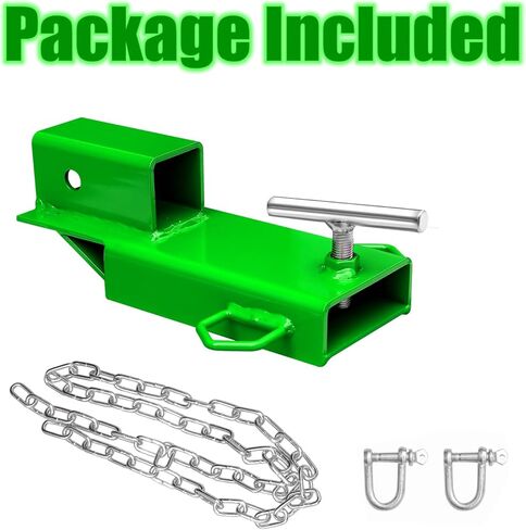 Forklift Trailer Hitch Attachment, 2 Inch Hitch Receiver Pallet Fork Trailer Towing Adapter with Safety Chain,1PC(Black) in Kuwait