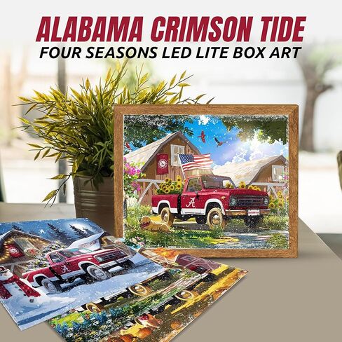 Sporticulture NCAA Virginia Tech Hokies LED Lite Box 10" x 8" – Backlit Picture Frame with 4 Seasonal Art Slides – Light Up Wall Display for Dorm Room, Game Day Decor, or Office in Kuwait