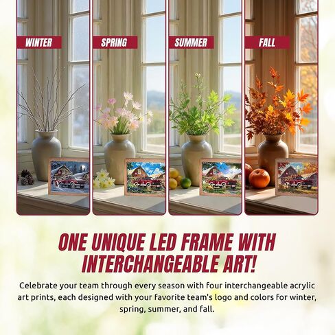 Sporticulture NCAA Virginia Tech Hokies LED Lite Box 10" x 8" – Backlit Picture Frame with 4 Seasonal Art Slides – Light Up Wall Display for Dorm Room, Game Day Decor, or Office in Kuwait