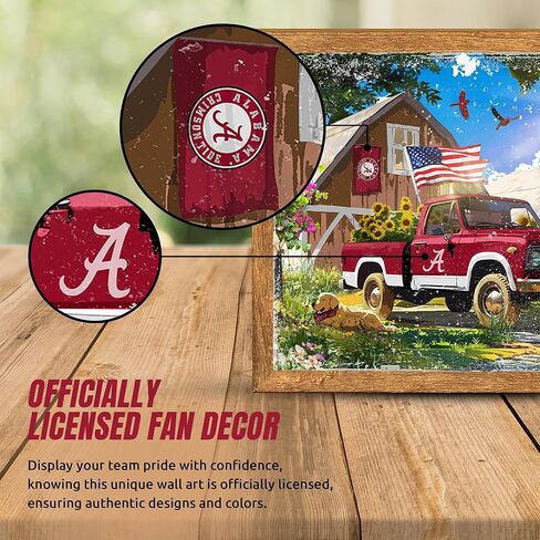 Sporticulture NCAA Virginia Tech Hokies LED Lite Box 10" x 8" – Backlit Picture Frame with 4 Seasonal Art Slides – Light Up Wall Display for Dorm Room, Game Day Decor, or Office in Kuwait