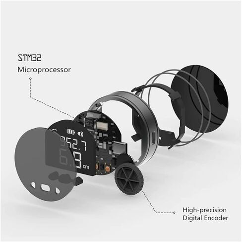 شريط المسطرة الإلكترونية شاشة LCD HD قابلة لإعادة شحن 200 مللي أمبير في الساعة شريط رقمي قائم بذاته قياس المسطرة مع شريط الإضاءة الخلفية قياس in Kuwait