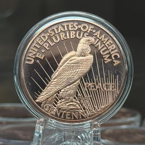 LOT of 100 X 1 oz Copper Peace Dollar 1921 w/Eagle Back LOC BL1 in Saudi Arabia