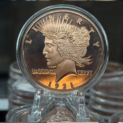 LOT of 100 X 1 oz Copper Peace Dollar 1921 w/Eagle Back LOC BL1 in Saudi Arabia