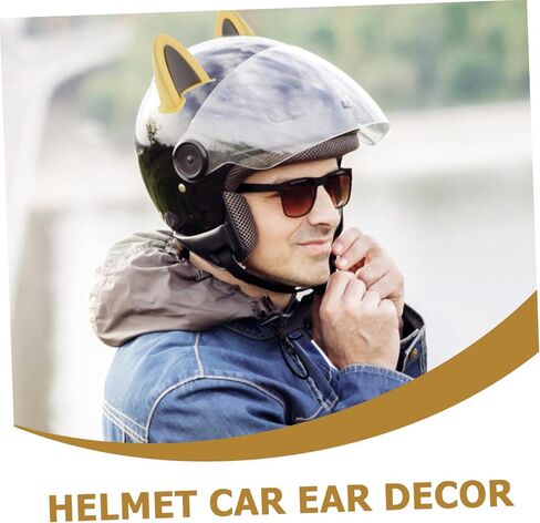 3pairs Creative Cat Cat Ear Helled Decorations من السهل تثبيت الحلي المتينة لدراجات الدراجات النارية والخوذات الكهربائية فريدة من نوعها ورمادي الرمادي in Saudi Arabia