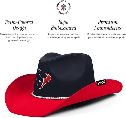 FOCO NFL Team Logo Two Tone Cowboy Hat in Saudi Arabia