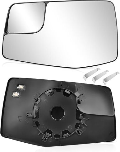 Passenger Side Mirror Glass Replacement for 2019 2020 2021 2022 2023 Chevy Silverado GMC Sierra 1500 2500 3500HD, Right Convex Heated Mirror with Backplate, Replaces 84309709 in Saudi Arabia