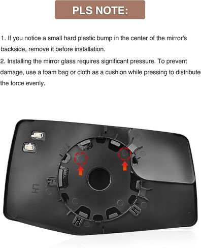Passenger Side Mirror Glass Replacement for 2019 2020 2021 2022 2023 Chevy Silverado GMC Sierra 1500 2500 3500HD, Right Convex Heated Mirror with Backplate, Replaces 84309709 in Saudi Arabia