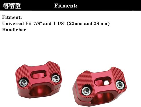 Universal Motorcycle 7/8" 1 1/8" 22MM 28MM CNC Handlebar Handle Risers Adjustable Fat Bar Adapter Mount Clamps for EXC KLX KXF YZF CRF XR SX SXF XCW WR YZ Dirt Pit Bike in Saudi Arabia