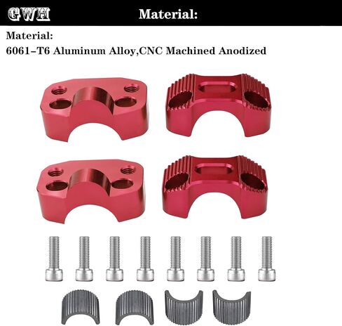 Universal Motorcycle 7/8" 1 1/8" 22MM 28MM CNC Handlebar Handle Risers Adjustable Fat Bar Adapter Mount Clamps for EXC KLX KXF YZF CRF XR SX SXF XCW WR YZ Dirt Pit Bike in Saudi Arabia
