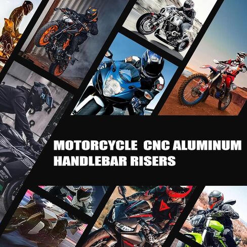 Universal Motorcycle 7/8" 1 1/8" 22MM 28MM CNC Handlebar Handle Risers Adjustable Fat Bar Adapter Mount Clamps for EXC KLX KXF YZF CRF XR SX SXF XCW WR YZ Dirt Pit Bike in Saudi Arabia