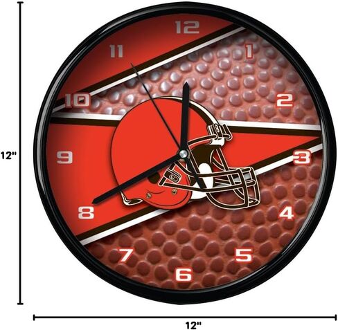 The Memory Company | NFL 12" Round Clock Officially Licensed Team Logo Battery Operated for Home Office Dorm Décor Sports Fan Gift in Saudi Arabia