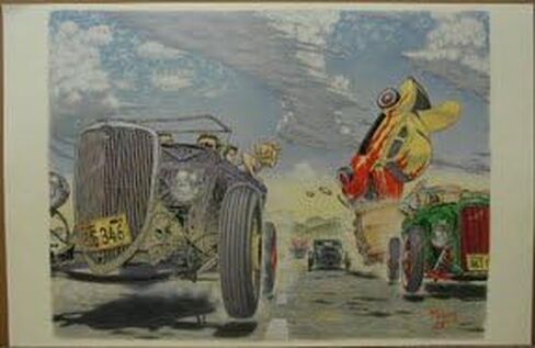 Robert Williams Hot Rod Race Lithograph in Saudi Arabia