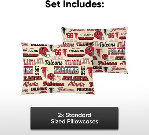 FOCO NFL Unisex-Adult NFL Team Color Big Logo Bedding Standard 2-Pack Pillowcases in Saudi Arabia