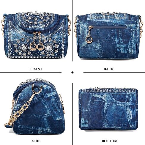 محفظة بلينغ راينستون للنساء حقيبة كتف مسائية كيس كتف متألقة بلورات حفلات الزفاف الكريستالية in Kuwait