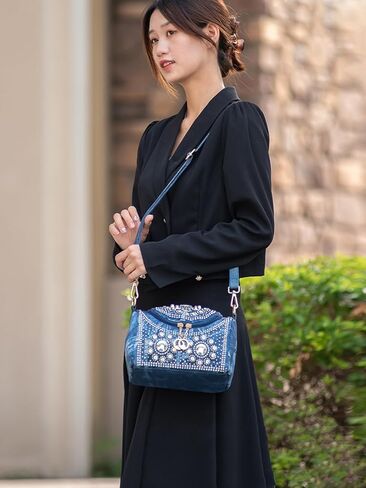 محفظة بلينغ راينستون للنساء حقيبة كتف مسائية كيس كتف متألقة بلورات حفلات الزفاف الكريستالية in Kuwait