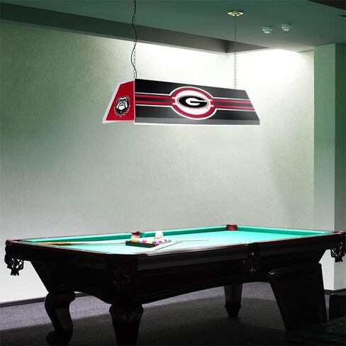 The Fan Brand NCAA - Georgia Bulldogs ، Black Edge Glow Pool Table Light - Dist Sports Team Bar Décor - Home ، Dorm ، Office ، Office ، Fan Cave ، Garage in Kuwait