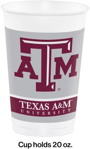 Texas A and M University 20 oz. Plastic Cups, 24 Count in Saudi Arabia