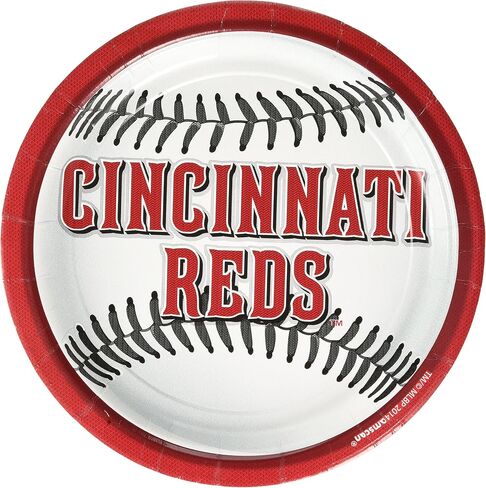 لوحات الحفلات Cincinnati Reds ™ التي يمكن التخلص منها - 9 "(12 عبوة من 18) - مثالية للاحتفالات يوم اللعبة و tailgating (إجمالي 216) in Saudi Arabia