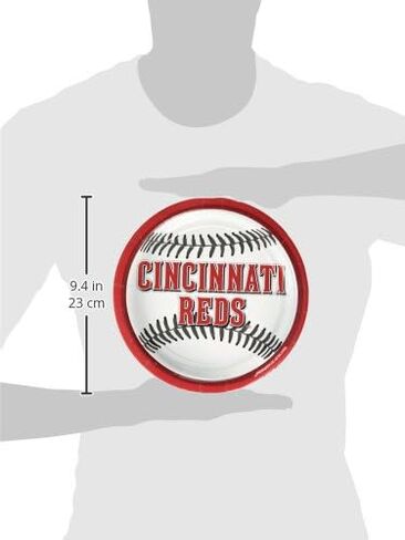 لوحات الحفلات Cincinnati Reds ™ التي يمكن التخلص منها - 9 "(12 عبوة من 18) - مثالية للاحتفالات يوم اللعبة و tailgating (إجمالي 216) in Saudi Arabia