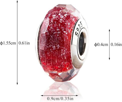 Nbsameng S925 Sterling Silver Murano Glass Charms Bead Compatible for Pandora Bracelets and Necklaces, DIY Holiday Gifts for Women,light blue Glazed Beads in Saudi Arabia
