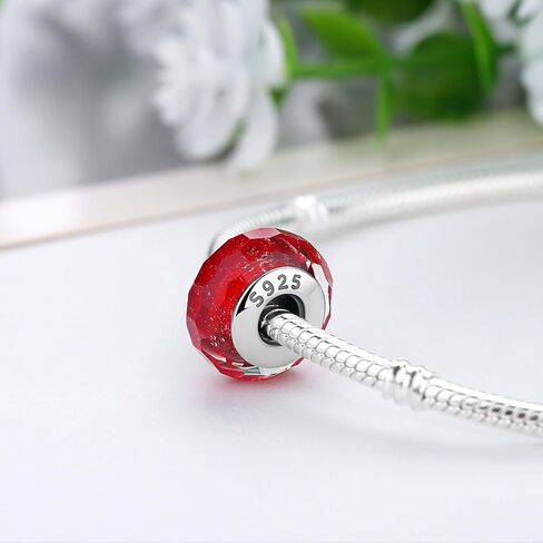 Nbsameng S925 Sterling Silver Murano Glass Charms Bead Compatible for Pandora Bracelets and Necklaces, DIY Holiday Gifts for Women,light blue Glazed Beads in Saudi Arabia