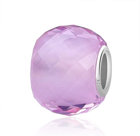 Nbsameng S925 Sterling Silver Murano Glass Charms Bead Compatible for Pandora Bracelets and Necklaces, DIY Holiday Gifts for Women,light blue Glazed Beads in Saudi Arabia