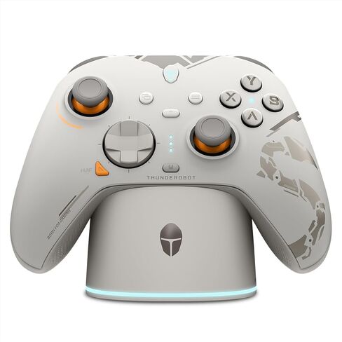 Thunderobot G80 1000Hz جهاز تحكم ألعاب لاسلكي لـ NS/PC/iOS/Android مع شحن الرصيف ، وعملية التحكم القابلة للتعديل في القاعة ، ومشغلات تبديل القوة ثنائية الوضع ، ومفاتيح Micro بصري ، وإضاءة RGB الخلفية RGB in Kuwait