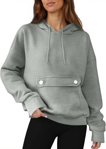 YRAETENM Hoodies for Women Fleece Long Sleeve Sweatshirts Comfy Casual Basic Pullover Tops Fall Fashion Outfits with Pockets in Saudi Arabia