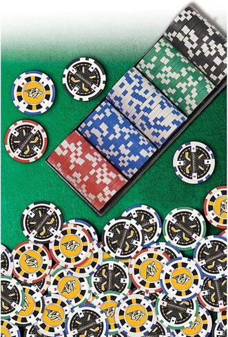 Masterpieces NHL unisex-adult 100-Piece Casino Style Poker Chips in Saudi Arabia