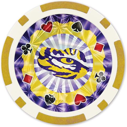 MasterPieces Casino - NCAA LSU Tigers - 20 Piece High Quality Team Poker Chips in Kuwait